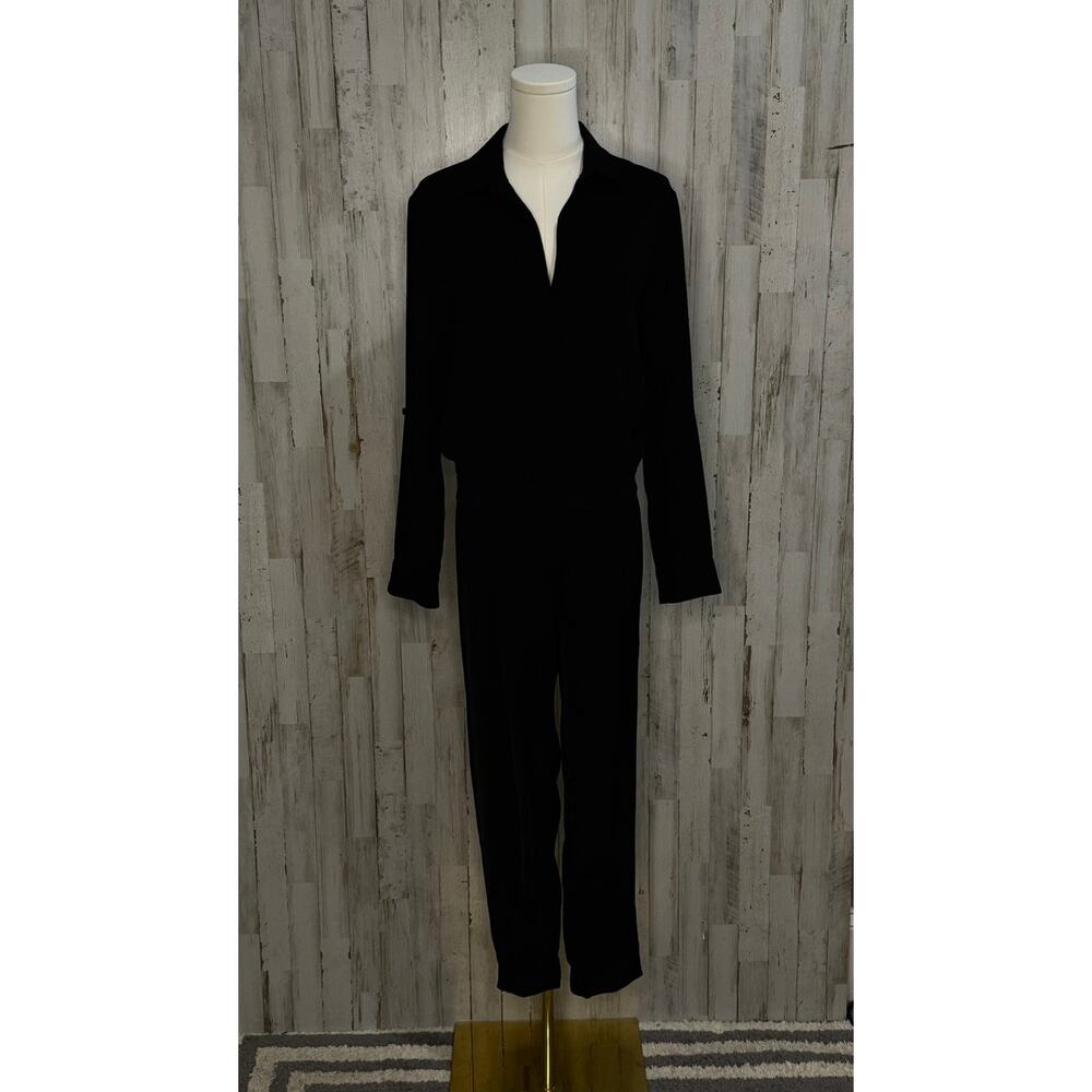 Vince Women's Black Long Sleeve Jumpsuit Size 6 Formal One-Piece